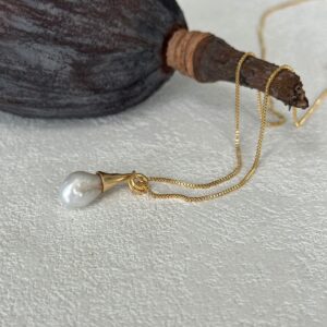 18k gold plated silver moustache charm necklace