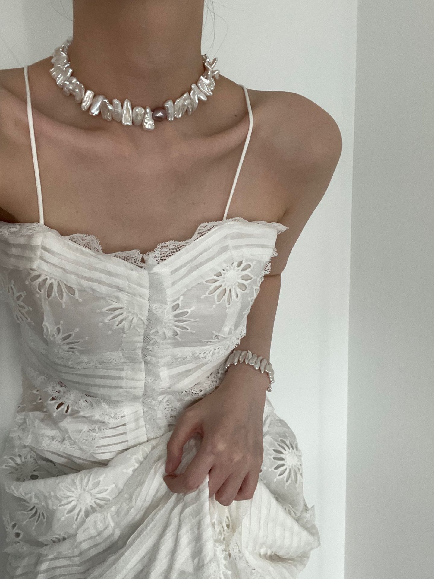 sterling silver sunflower baroque pearl necklace sterling silver sunflower baroque pearl necklace