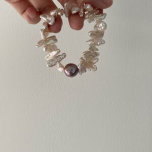 sunflower baroque pearl bracelet
