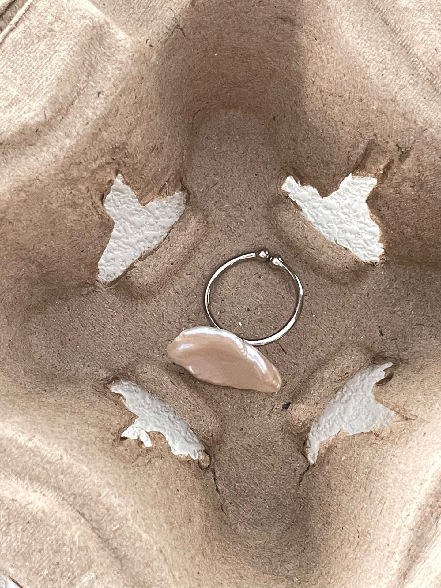 sterling silver petal pearl ring sterling silver petal pearl ring