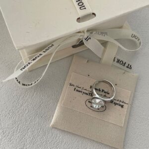 sterling silver keshi pearl ring